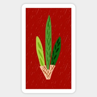 Lulav Dark Red Print Sticker